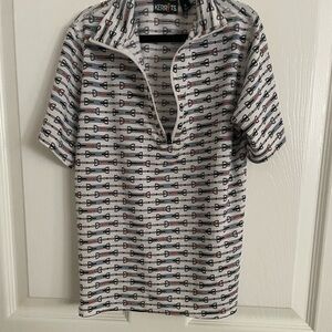 Kids Kerrits horsebit half zip short sleeve size small polyester blend light